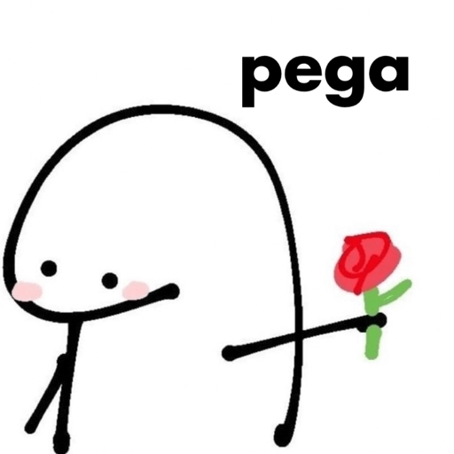 Figurinha: Flork oferece rosa