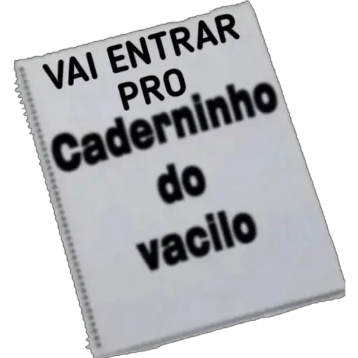 Figurinha: Caderninho do Vacilo