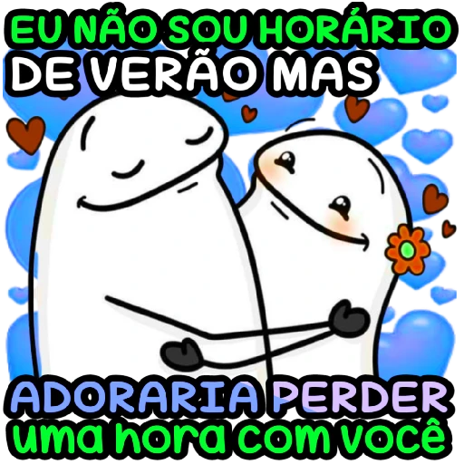 Figurinha: Eu não sou horário de verão