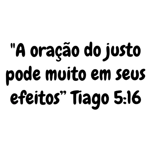 Figurinha: A oração do justo
