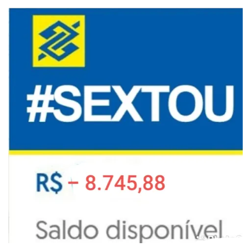 Figurinha: #Sextou com saldo disponível