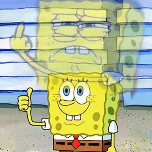Figurinha: Bob Esponja Dando Ok e Dedinho