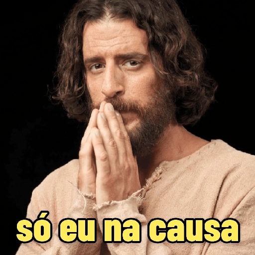 Figurinha: Jesus só eu na causa