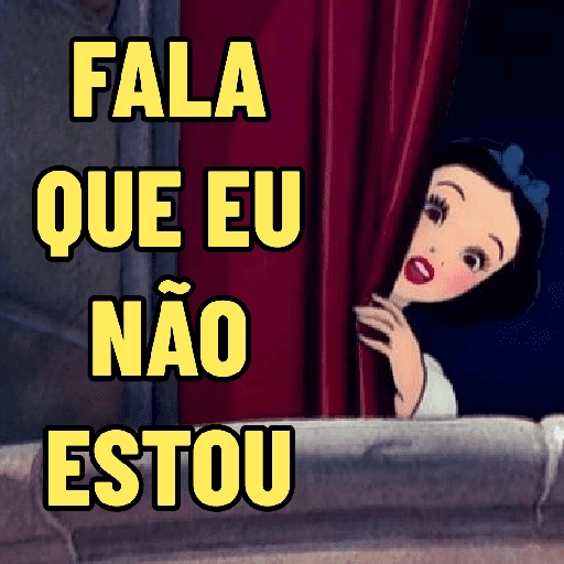 Figurinha: Branca de Neve: Fala que eu não estou