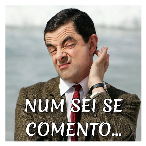 Figurinha: Mr. Bean na dúvida