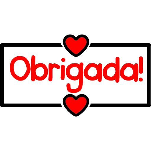 Figurinha: Obrigada!