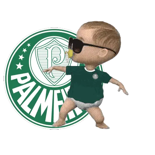 Figurinha: Bebê do Palmeiras com óculos escuros