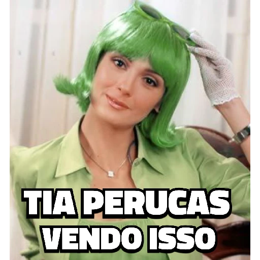 Figurinha: Tia Perucas Vendo Isso
