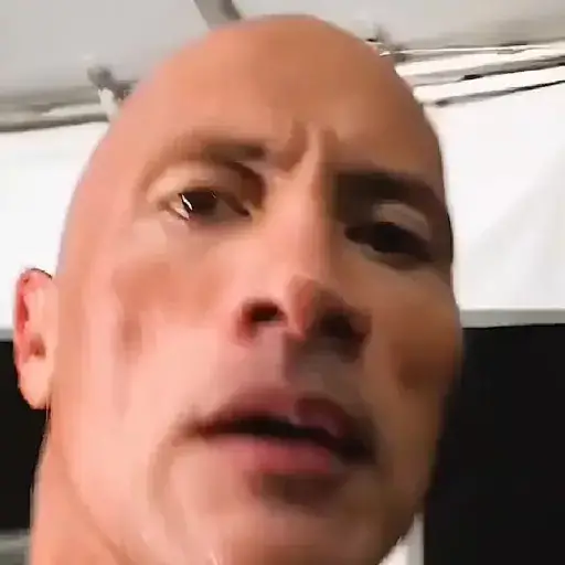 Figurinha: The Rock faz cara de triste