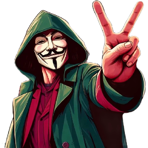 Figurinha: Máscara Guy Fawkes V de Vitória