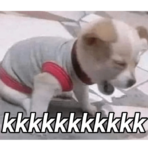 Figurinha: Cachorro Kkkkkkkk