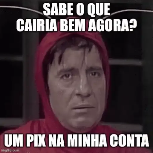 Figurinha: Chaves querendo Pix