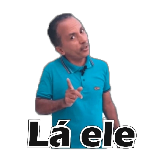 Figurinha: Lá ele