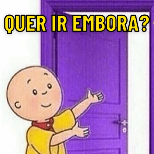 Figurinha: Caillou quer ir embora?