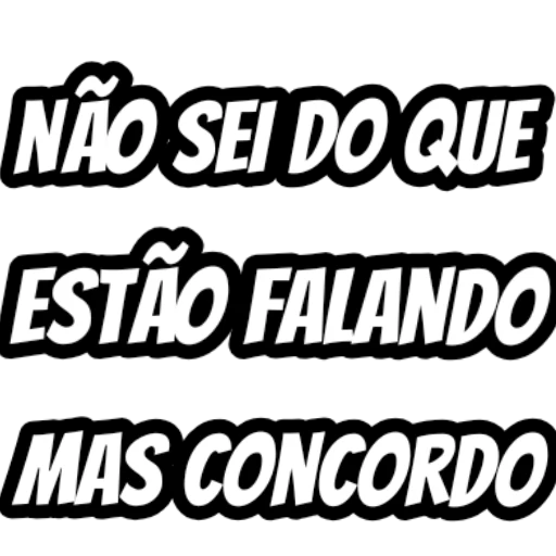 Figurinha: Não sei do que estão falando