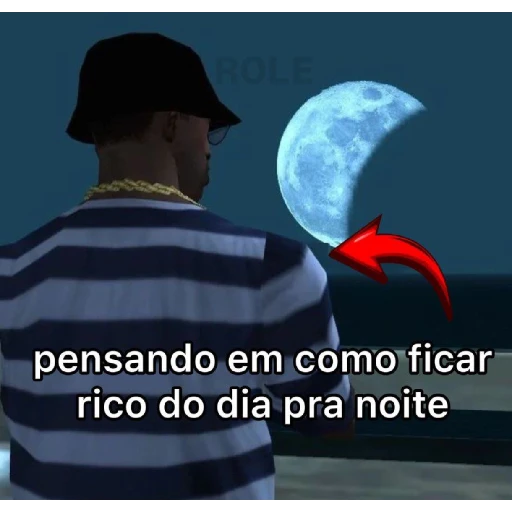 Figurinha: Pensando em como ficar rico