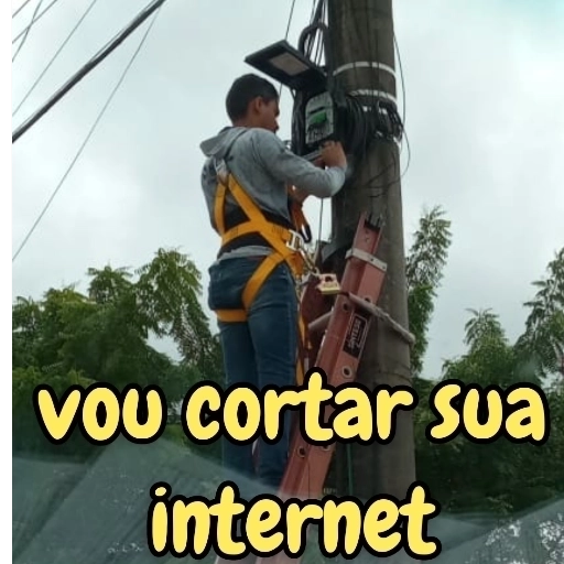 Figurinha: Vou cortar sua internet