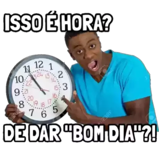 Figurinha: Que horas são?