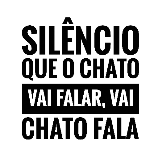 Figurinha: Silêncio que o chato vai falar