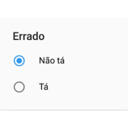 Figurinha: Errado