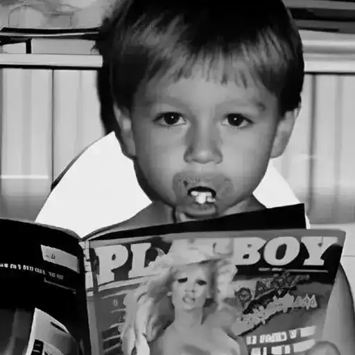 Figurinha: Bebê Lendo Playboy