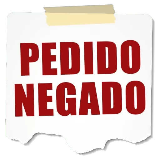 Figurinha: Pedido Negado