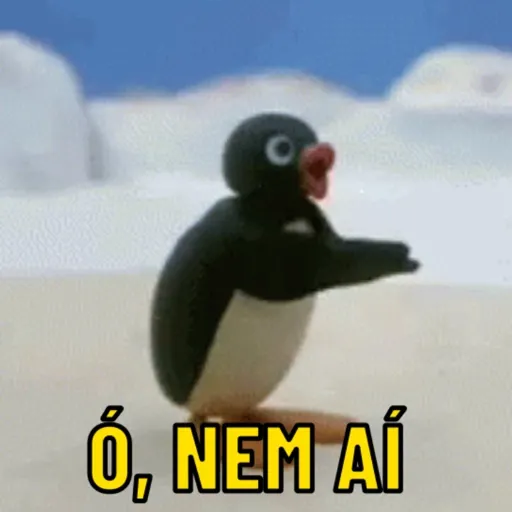 Figurinha: Pingu "Ó, nem aí"