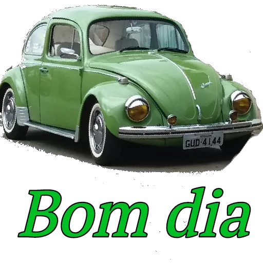 Figurinha: Fusca Verde Bom Dia