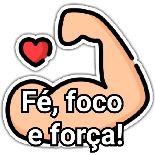Figurinha: Fé, Foco e Força