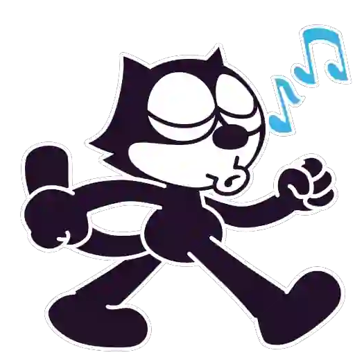 Figurinha: Felix the Cat assobiando