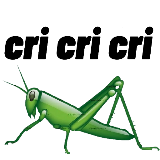 Figurinha: grilo cri cri cri