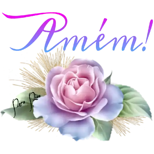 Figurinha: Amém com Rosa