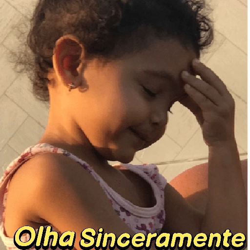Figurinha: Menina com a mão na testa