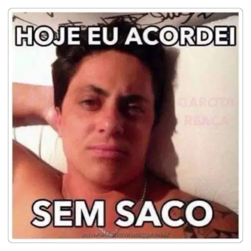 Figurinha: Hoje eu acordei sem saco