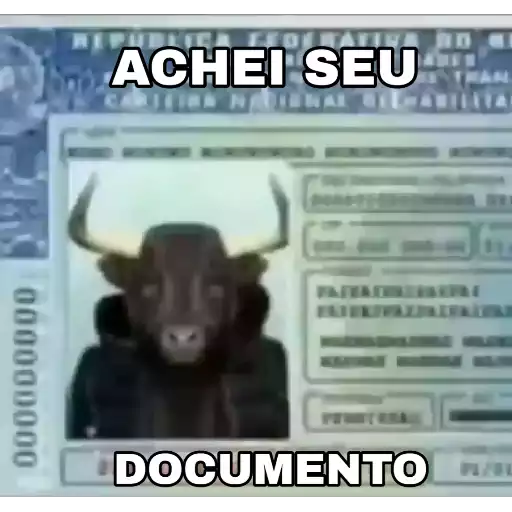 Figurinha: Achei seu documento