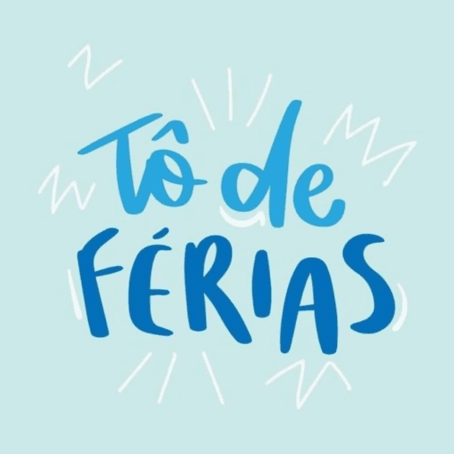 Figurinha: Tô de férias