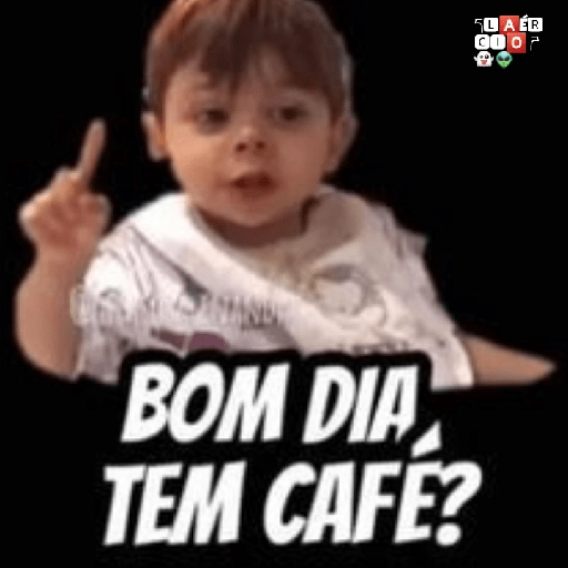 Figurinha: Menino quer café