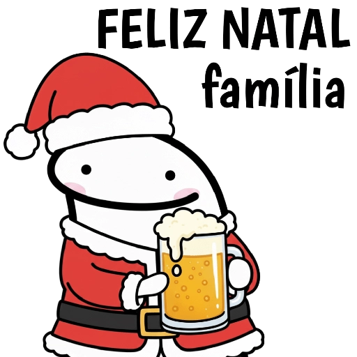 Figurinha: Flork Papai Noel com Cerveja