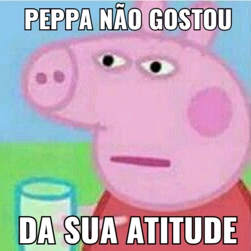 Figurinha: Peppa não gostou