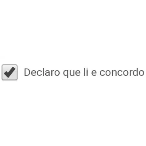Figurinha: Declaro que li e concordo