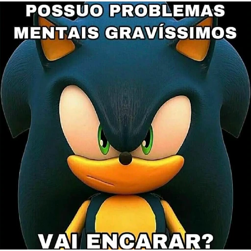 Figurinha: Sonic com problemas mentais