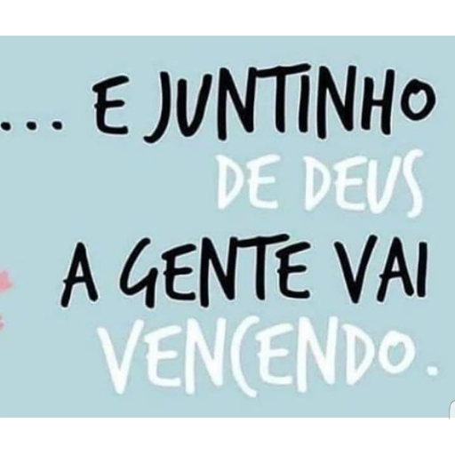 Figurinha: E juntinho de Deus
