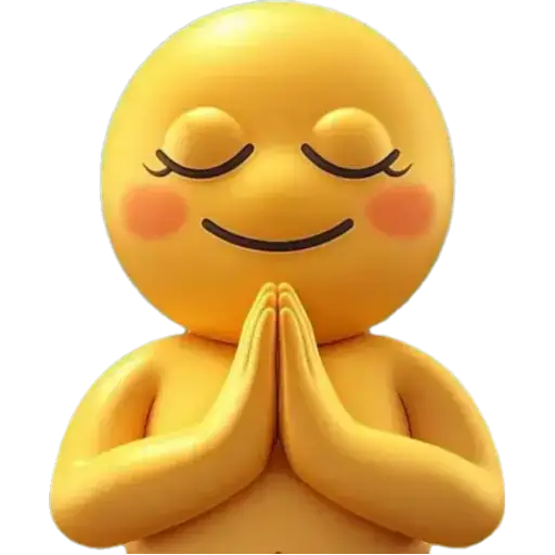 Figurinha: Emoji rezando