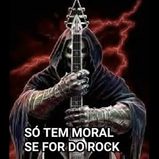 Figurinha: Caveira Rockeira