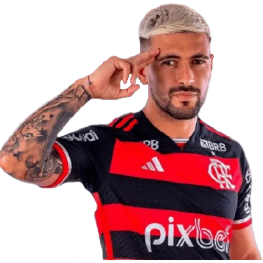 Figurinha: Arrascaeta faz saudação