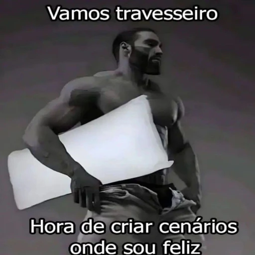 Figurinha: Vamos travesseiro