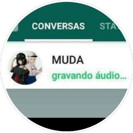 Figurinha: Muda gravando áudio