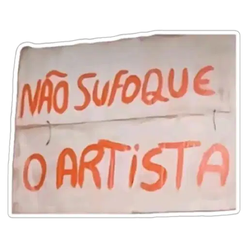 Figurinha: Não sufoque o artista