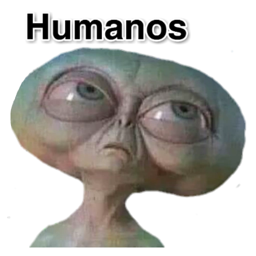 Figurinha: Humano com olhar desconfiado