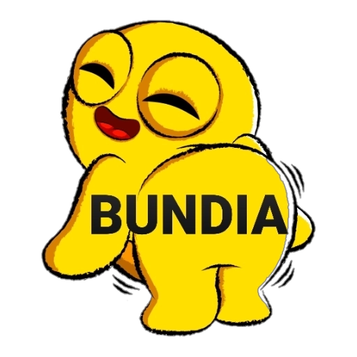 Figurinha: Bundia emoji engraçado